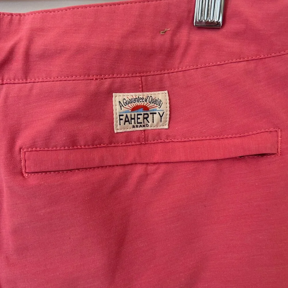 Faherty All Day Shorts - 32 waist, 7 in length, Nantucket Red color